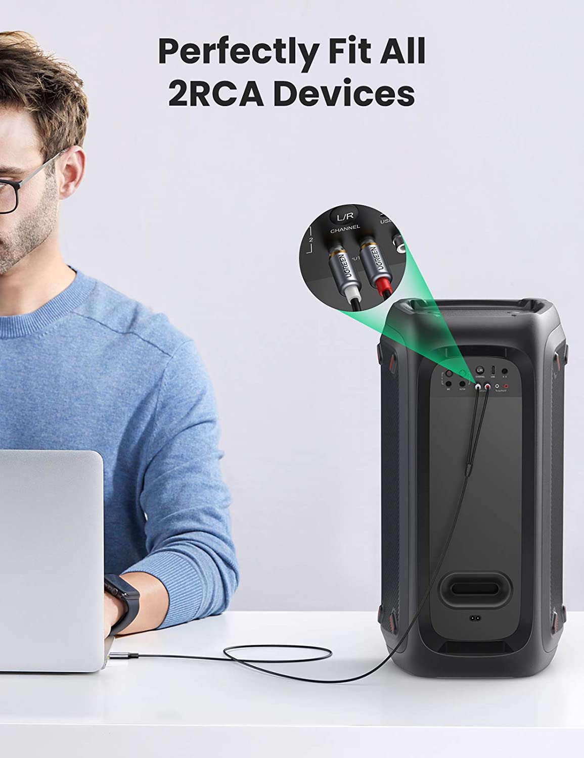 UGREEN USB-C naar RCA audiokab - Car Jack recensie en prijs